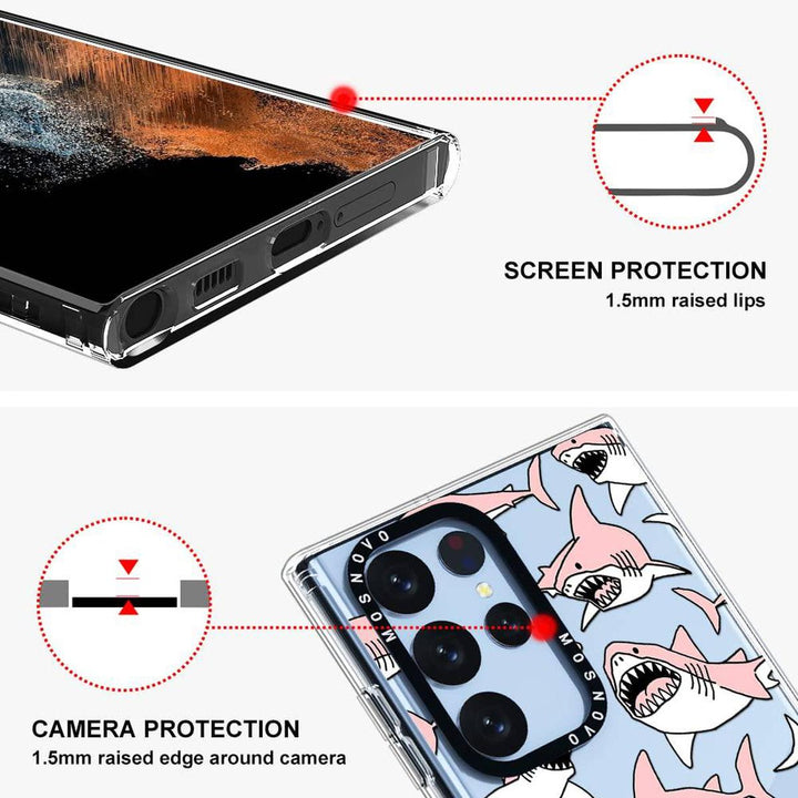 GroovyGuard Case for Galaxy S24 Ultra - Clear TPU - DOKUTRONIX