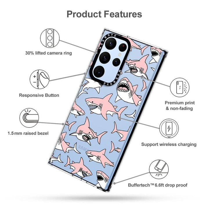 GroovyGuard Case for Galaxy S24 Ultra - Clear TPU - DOKUTRONIX