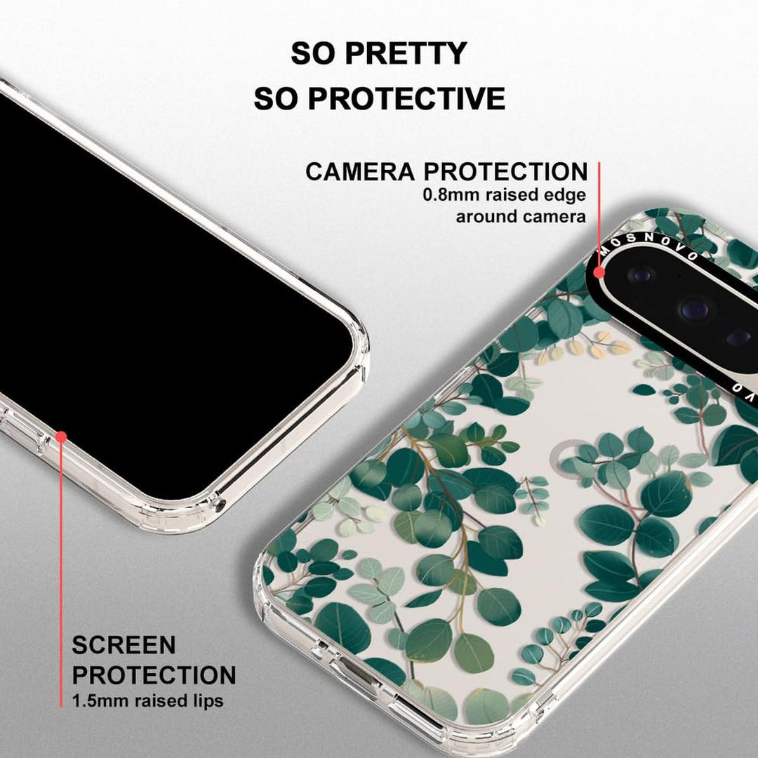 MOSNOVO Eucalyptus Clear Case for Pixel 9 Pro XL - DOKUTRONIX