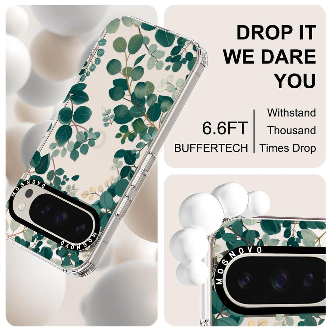 MOSNOVO Eucalyptus Clear Case for Pixel 9 Pro XL - DOKUTRONIX