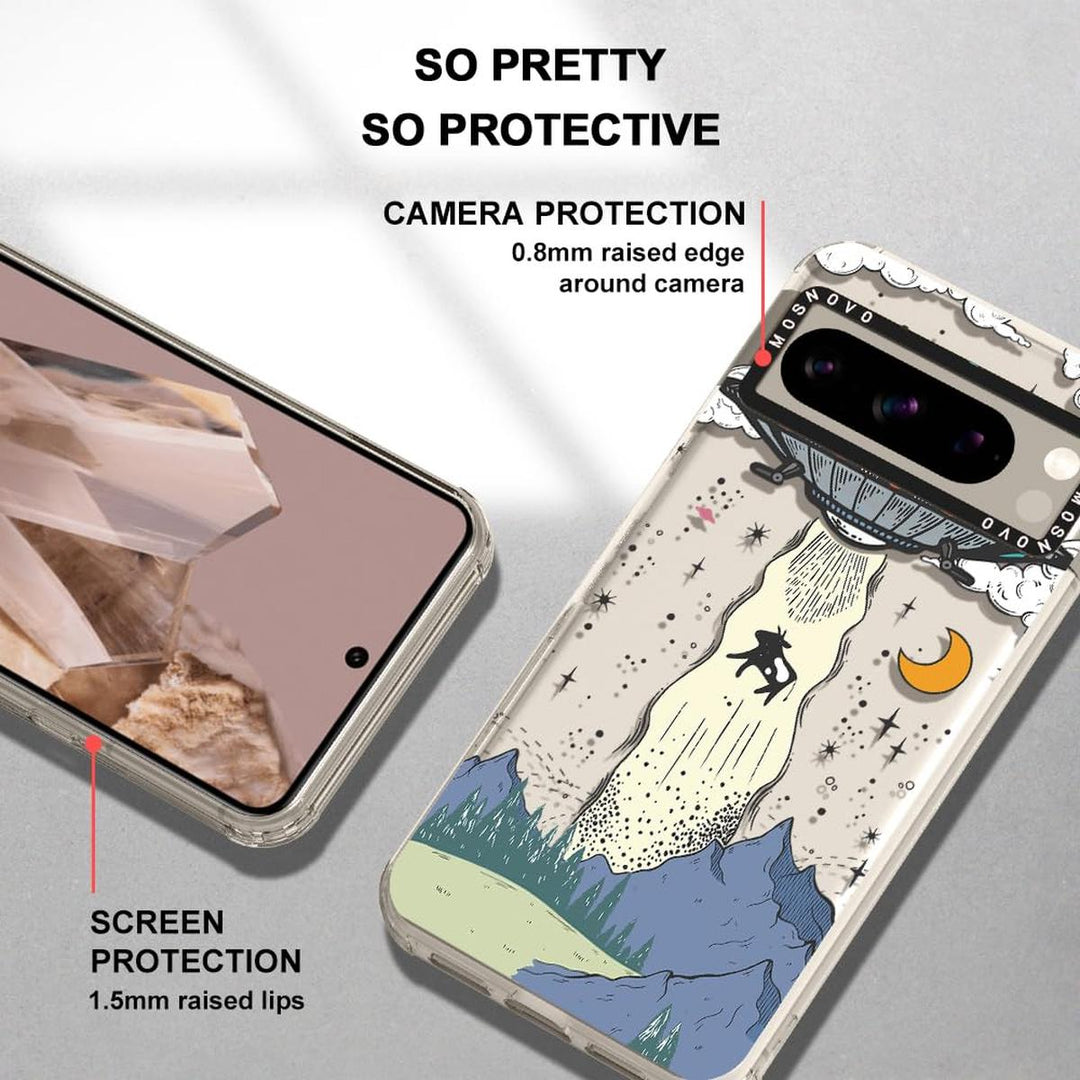 MOSNOVO UFO Clear Case for Pixel 8 Pro - Military Grade - DOKUTRONIX