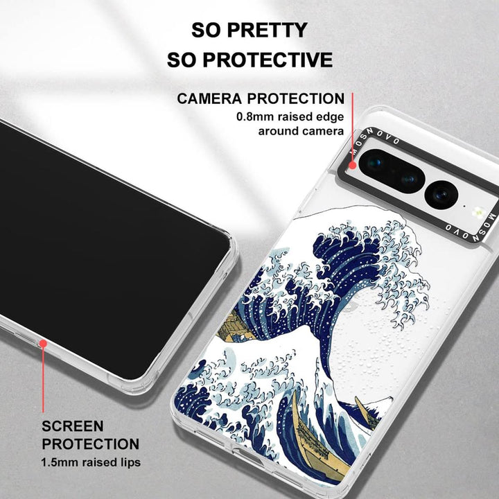 MOSNOVO WaveGuard: Clear TPU Case for Pixel 7 Pro - DOKUTRONIX