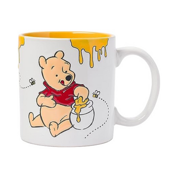 Winnie the Pooh Happy Face Bees Wax Resist Ceramic Mug - 20 Ounces