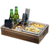 Rustic Couch Caddy Snack Tray & Bowl Set