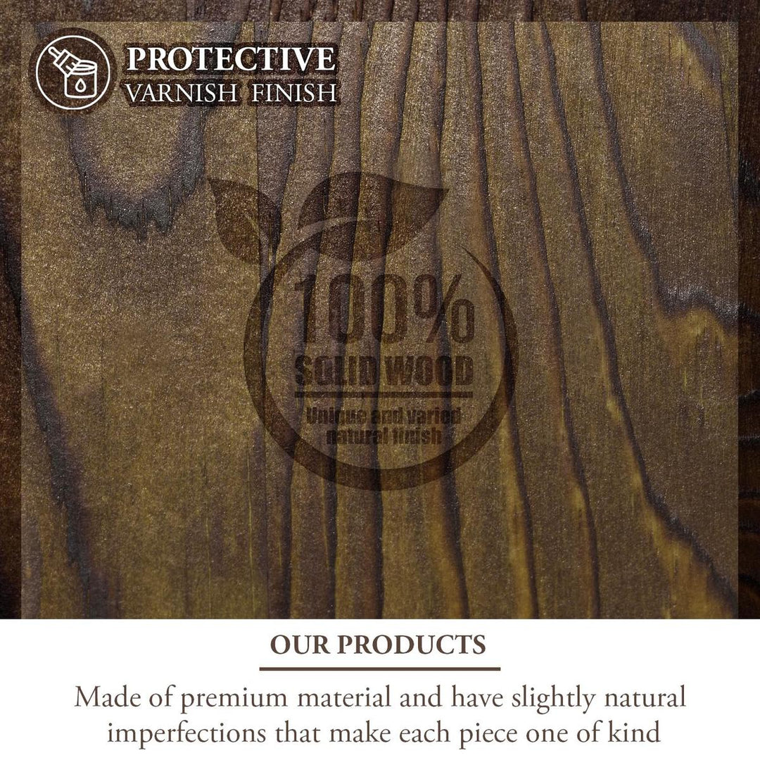 Rustic Couch Caddy Snack Tray & Bowl Set - DOKUTRONIX