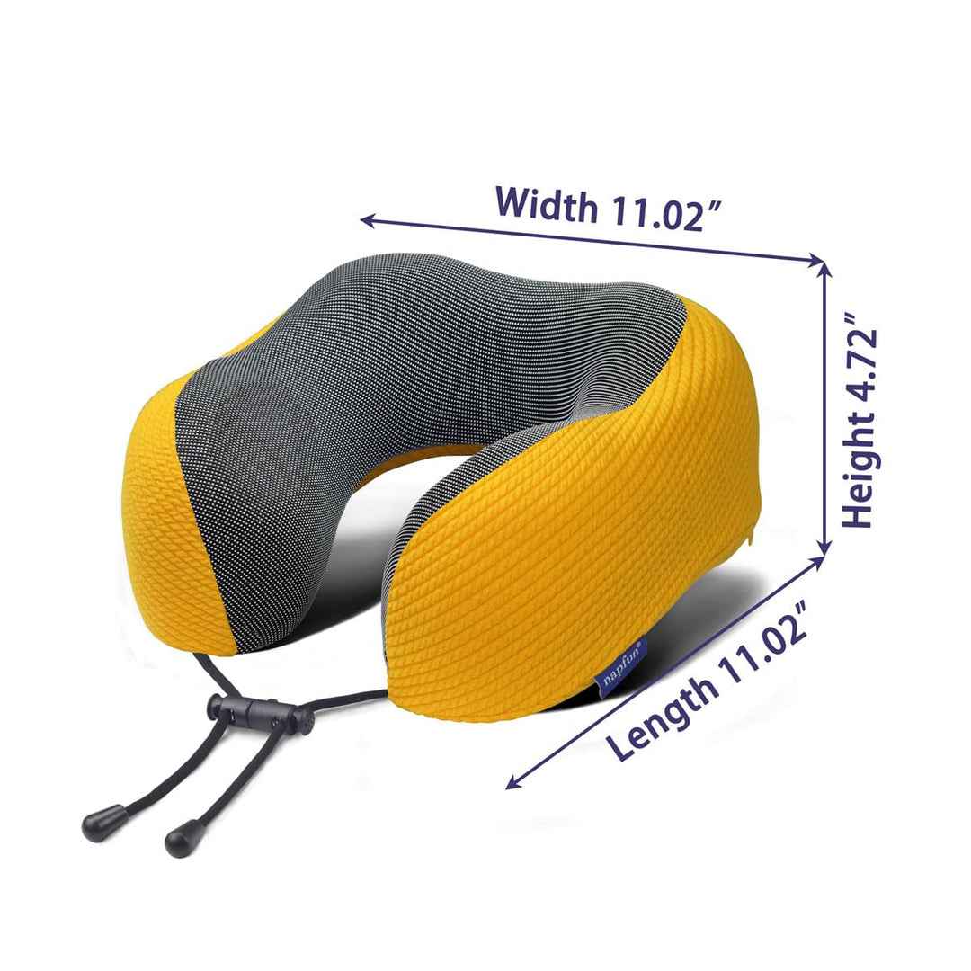 NapFun DreamFoam Travel Neck Pillow - Yellow Medium - DOKUTRONIX