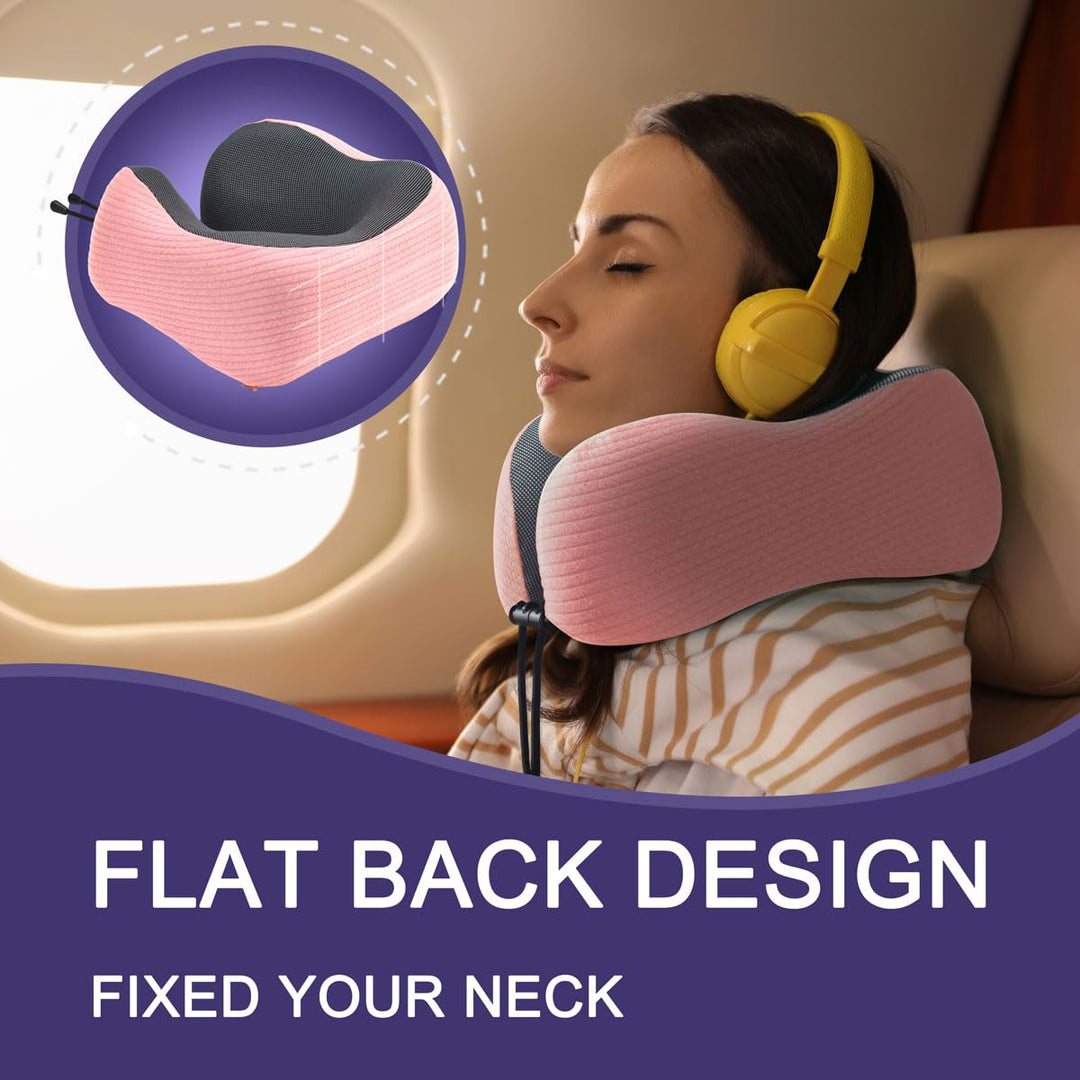 NapFun Travel Neck Pillow - Pure Memory Foam Bliss - DOKUTRONIX