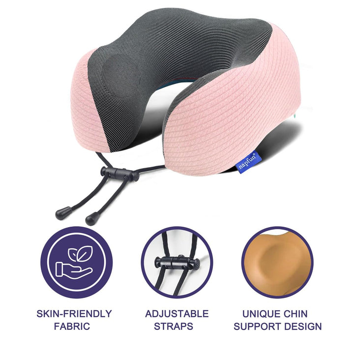 NapFun Travel Neck Pillow - Pure Memory Foam Bliss - DOKUTRONIX