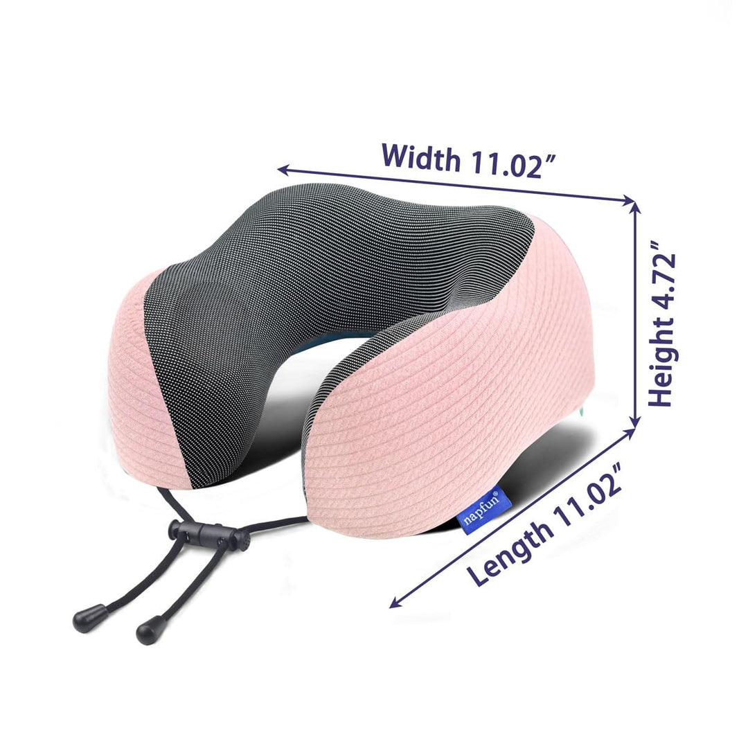 NapFun Travel Neck Pillow - Pure Memory Foam Bliss - DOKUTRONIX