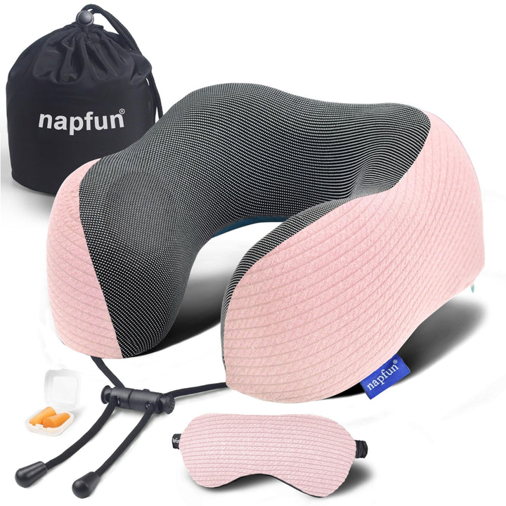 NapFun Travel Neck Pillow - Pure Memory Foam Bliss - DOKUTRONIX