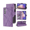 Neiye A54 5G RFID Wallet Case - Purple Zipper Kickstand