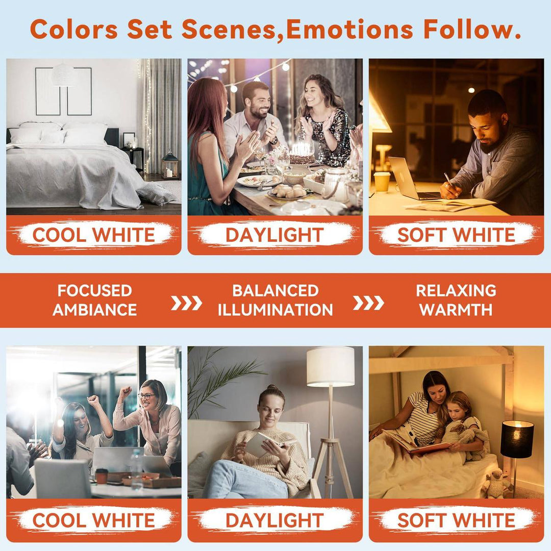 MagicGlow Remote LED Bulbs - 3 Colors, Dimmable Duo - DOKUTRONIX