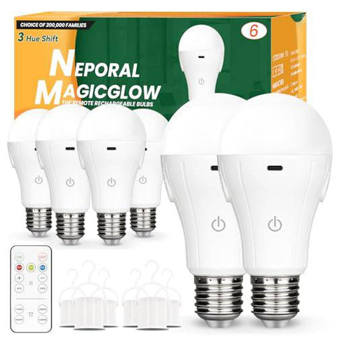 MagicGlow Remote LED Bulbs - 3 Colors, Dimmable Duo - DOKUTRONIX