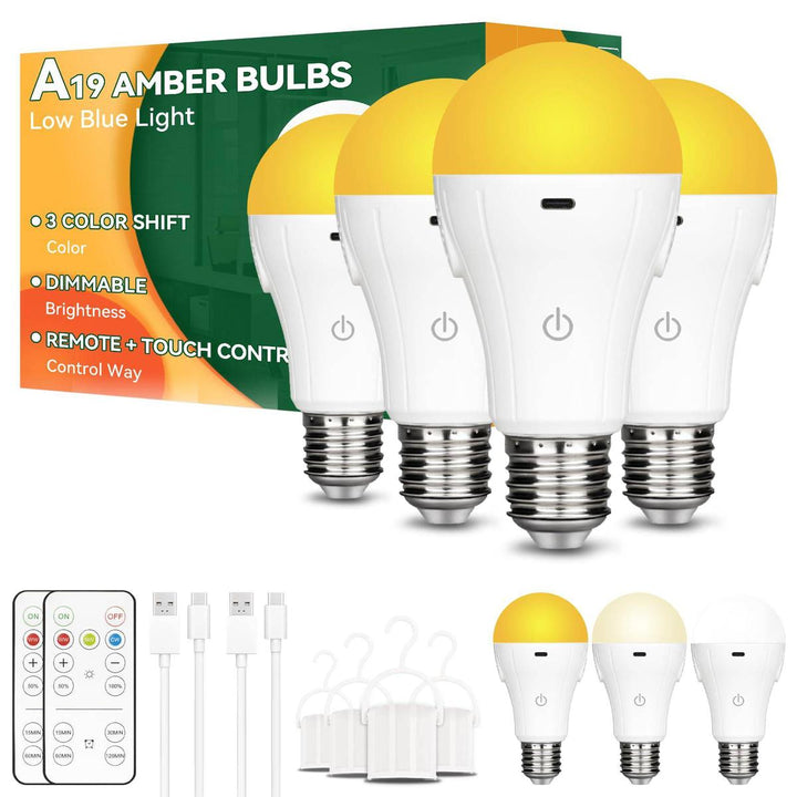 MagicGlow Remote LED Bulbs - 3 Colors, Dimmable Duo - DOKUTRONIX