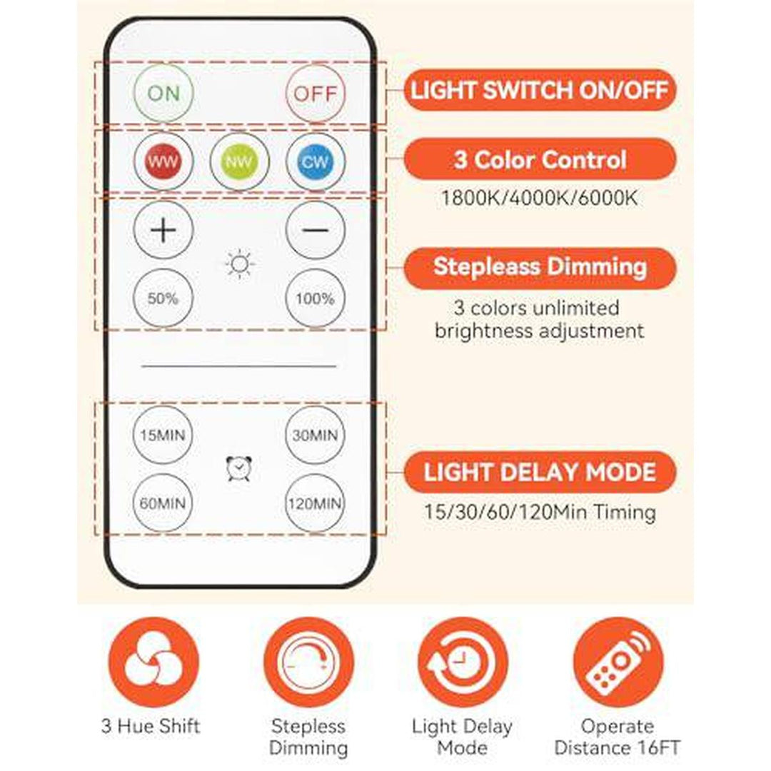 MagicGlow Remote LED Bulbs - 3 Colors, Dimmable Duo - DOKUTRONIX