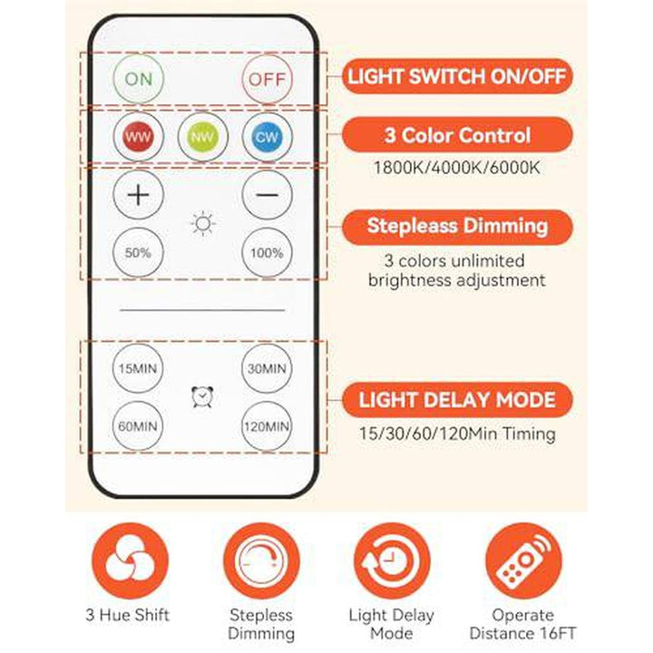 MagicGlow Remote LED Bulbs - 3 Colors, Dimmable Duo - DOKUTRONIX