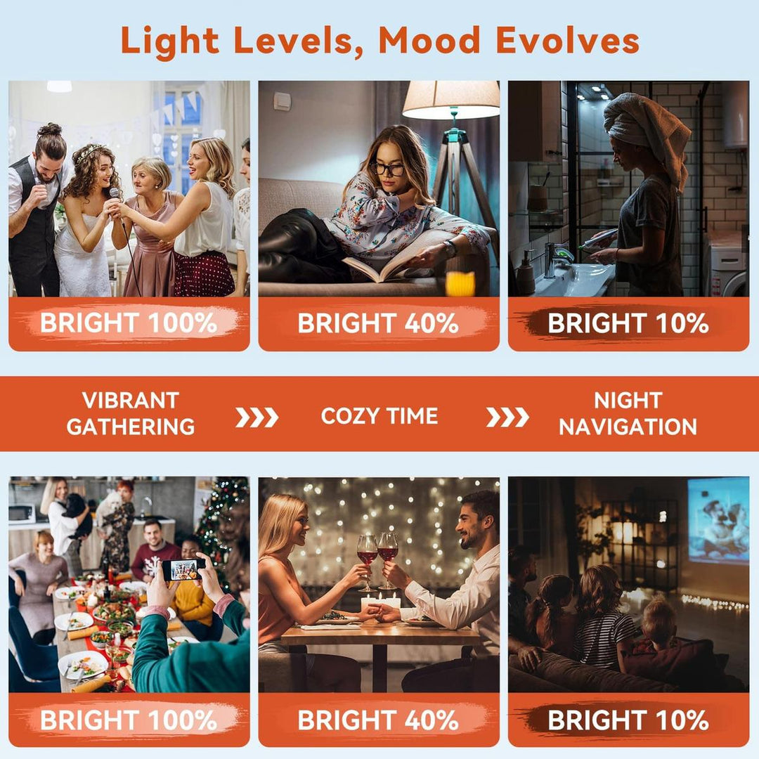 MagicGlow Remote LED Bulbs - 3 Colors, Dimmable Duo - DOKUTRONIX