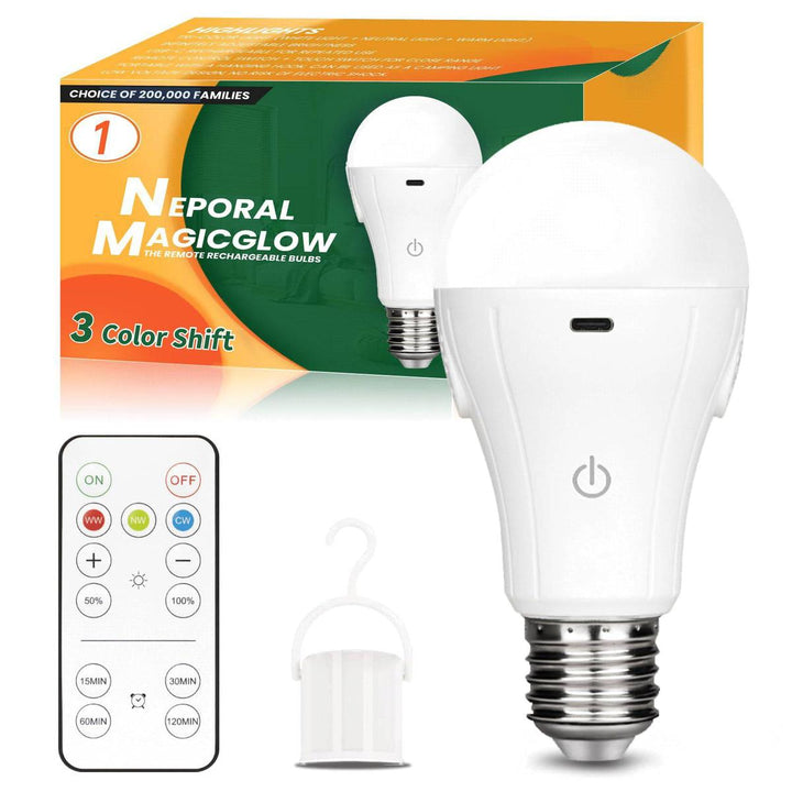 MagicGlow Remote LED Bulbs - 3 Colors, Dimmable Duo - DOKUTRONIX