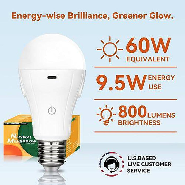 MagicGlow Remote LED Bulbs - 3 Colors, Dimmable Duo - DOKUTRONIX