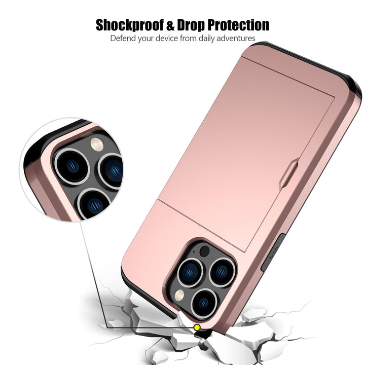 Nvollnoe Rose Gold iPhone 13 Pro Card Case - DOKUTRONIX