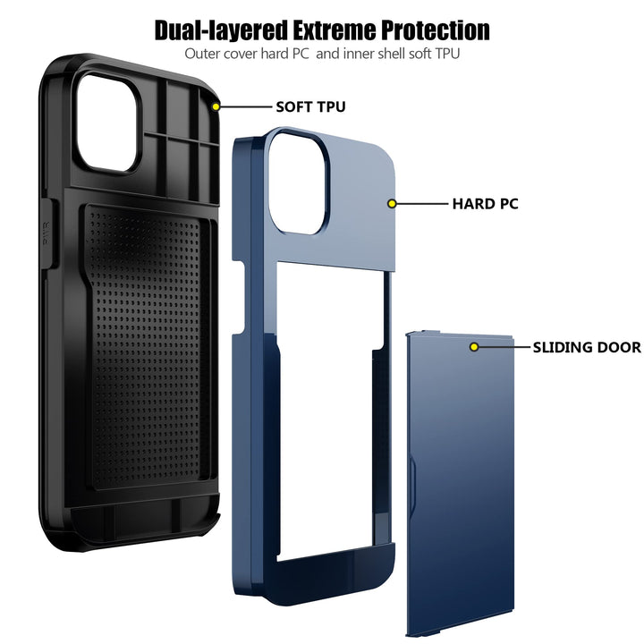 Nvollnoe Heavy Duty Wallet Case for iPhone 13 Pro - DOKUTRONIX