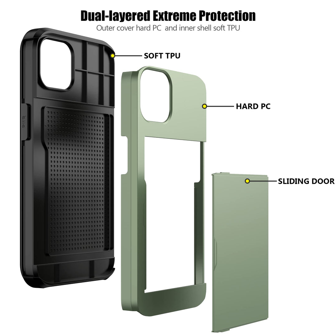 Nvollnoe Slim iPhone 13 Pro Card Holder Case - DOKUTRONIX