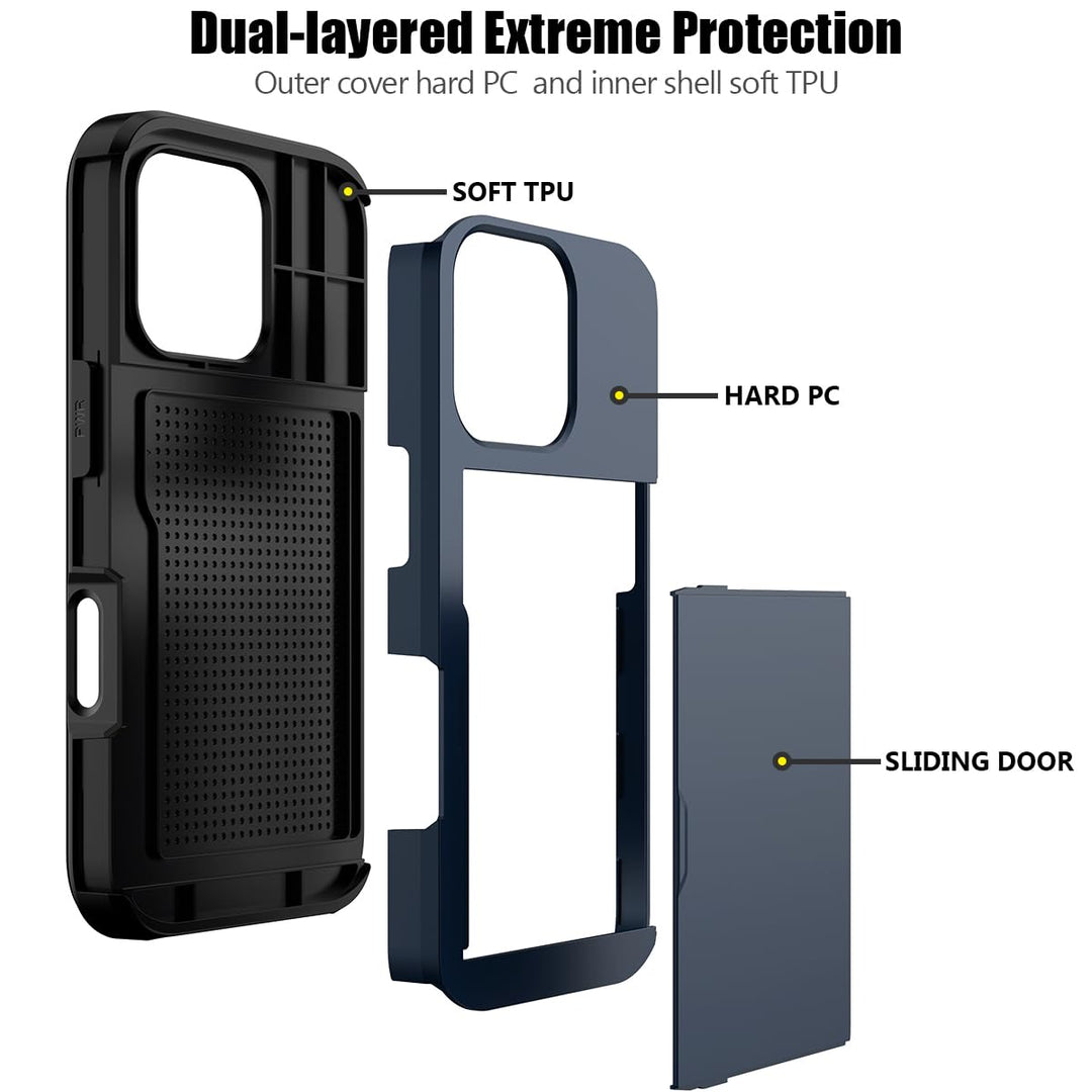 Nvollnoe Slim Card Holder Case for iPhone 16 Pro - DOKUTRONIX