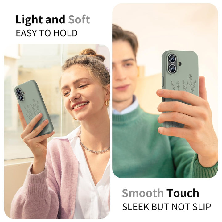 Calke Green Flower Magnetic iPhone 16 Case - DOKUTRONIX