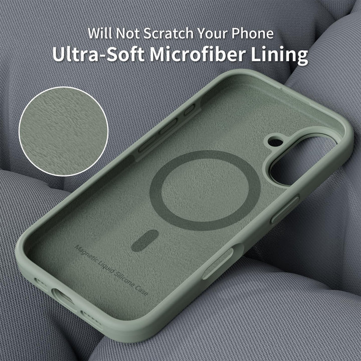 Calke Green Flower Magnetic iPhone 16 Case - DOKUTRONIX