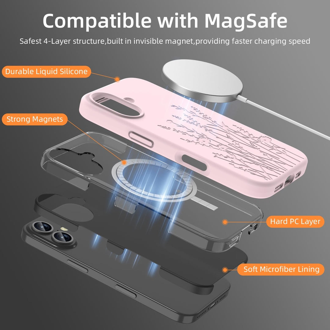 Magsafe Floral iPhone 16 Case - DOKUTRONIX