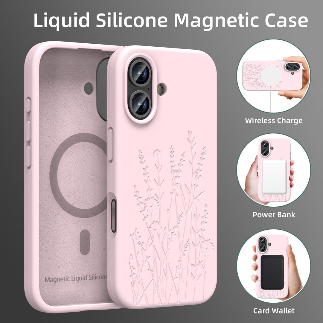 Magsafe Floral iPhone 16 Case - DOKUTRONIX