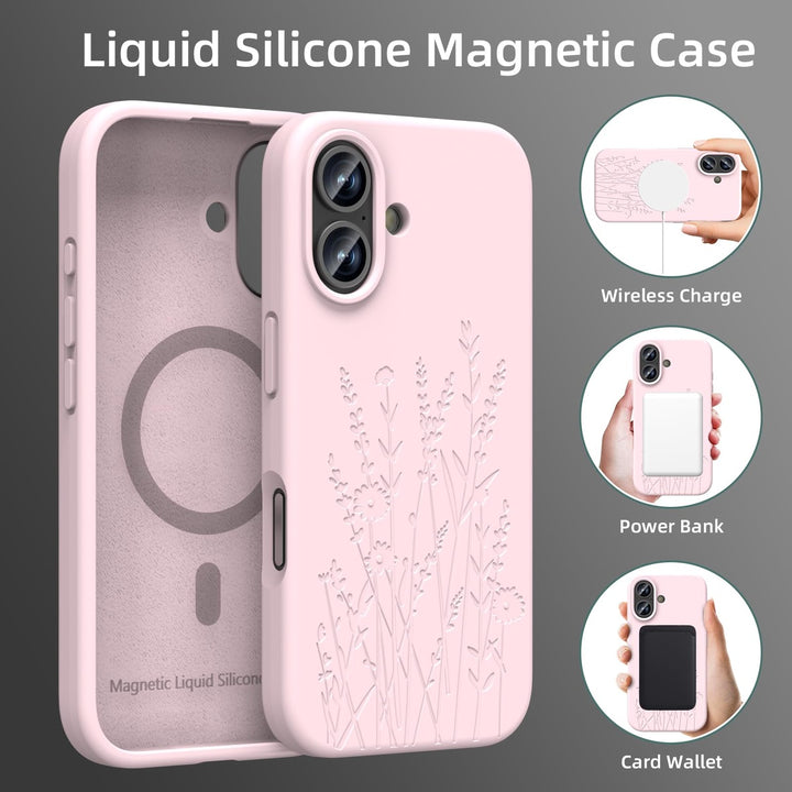 Magsafe Floral iPhone 16 Case - DOKUTRONIX