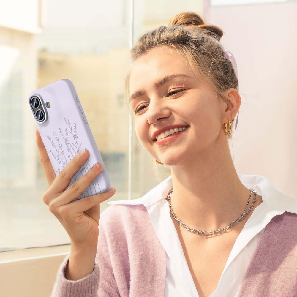 Lavender Bloom MagSafe Case for iPhone 16 - DOKUTRONIX