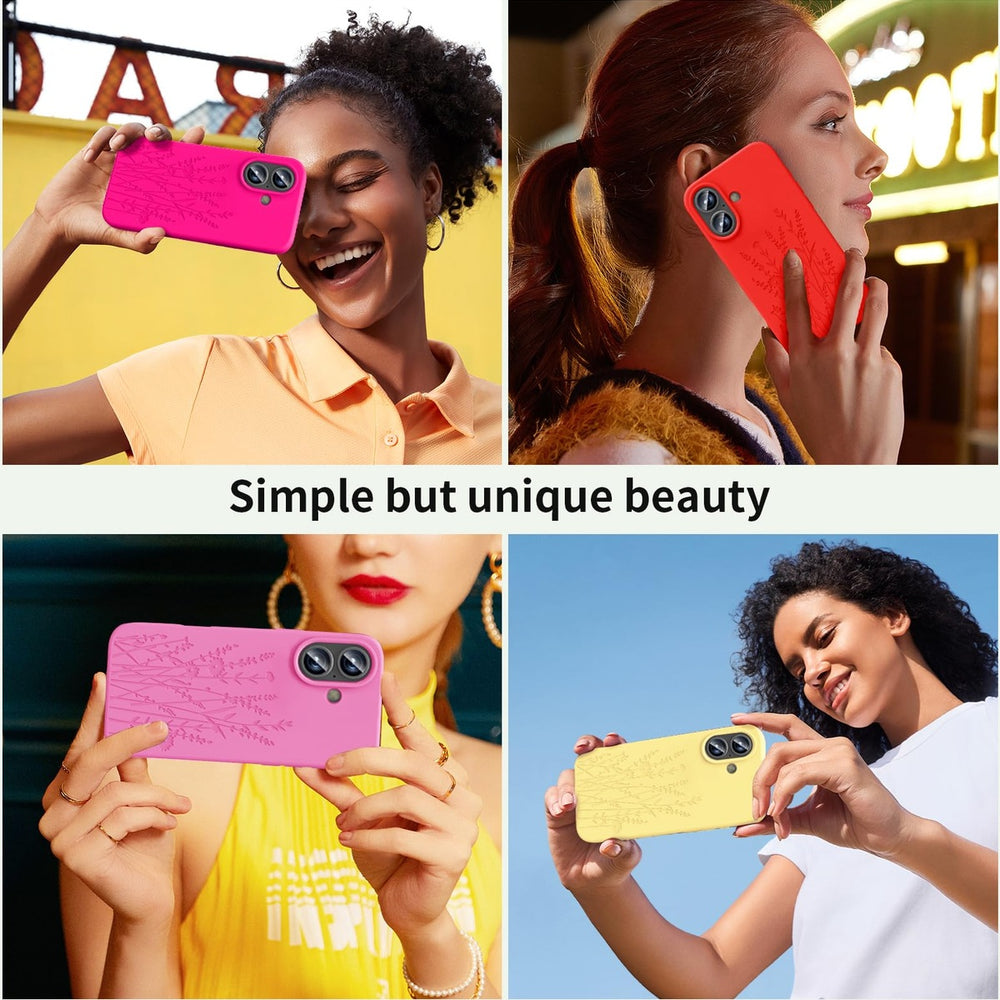 MagnetSil Red Floral iPhone 16 Case - DOKUTRONIX