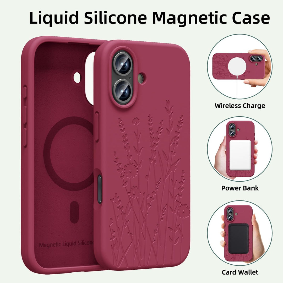 Magsafe Floral Case for iPhone 16 - DOKUTRONIX