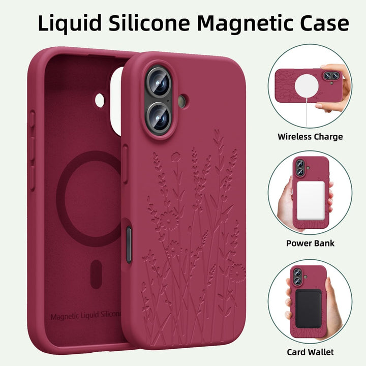 Magsafe Floral Case for iPhone 16 - DOKUTRONIX