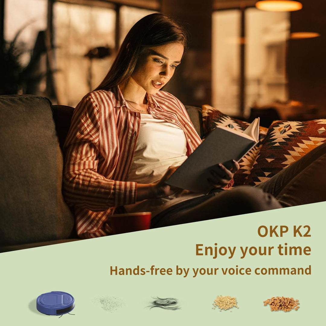 OKP K2 Blue PowerVac Robot Cleaner 1800 mAh - DOKUTRONIX