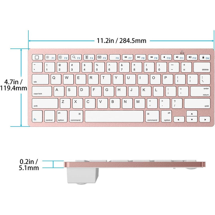 Pink Gold Bluetooth Keyboard - DOKUTRONIX