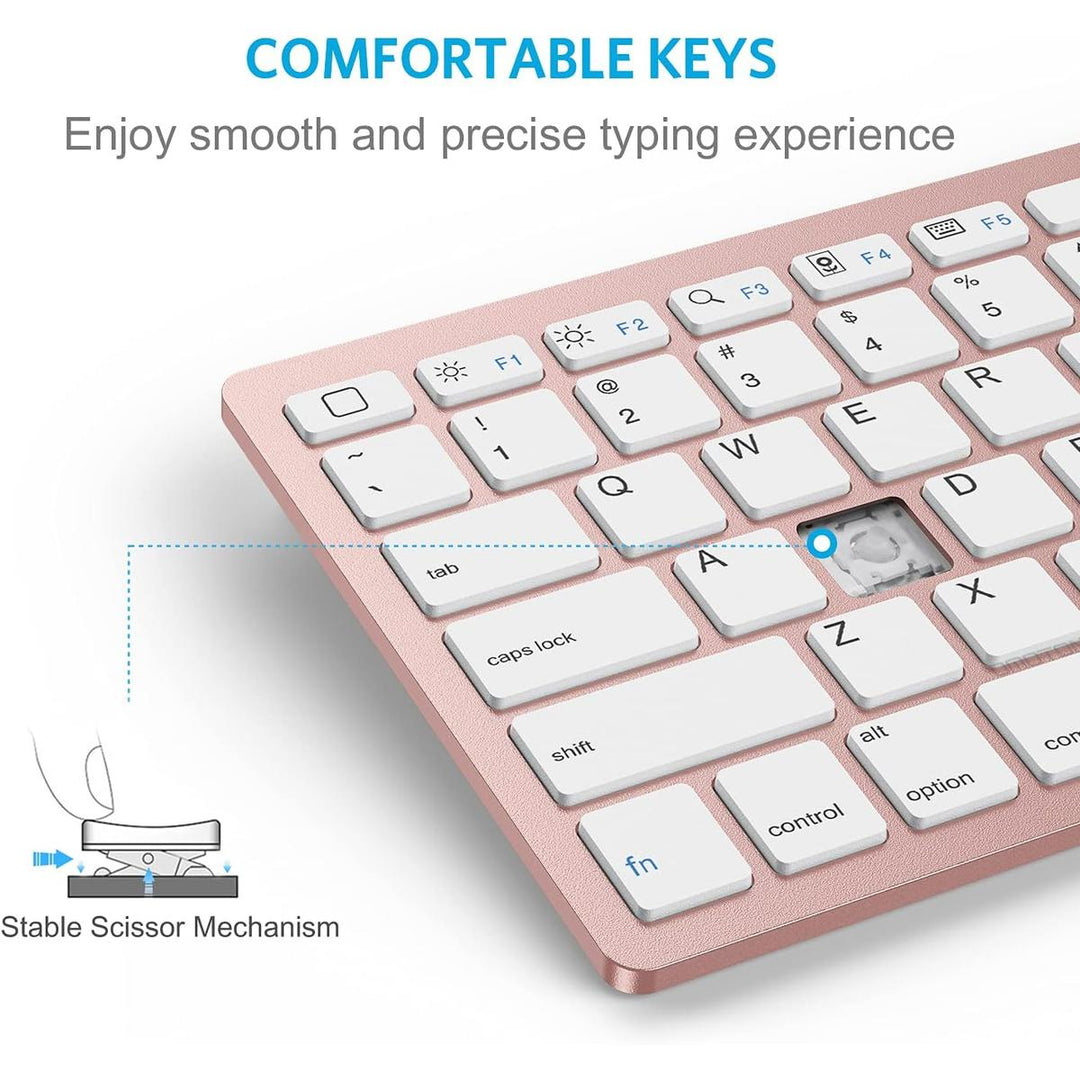 Pink Gold Bluetooth Keyboard - DOKUTRONIX