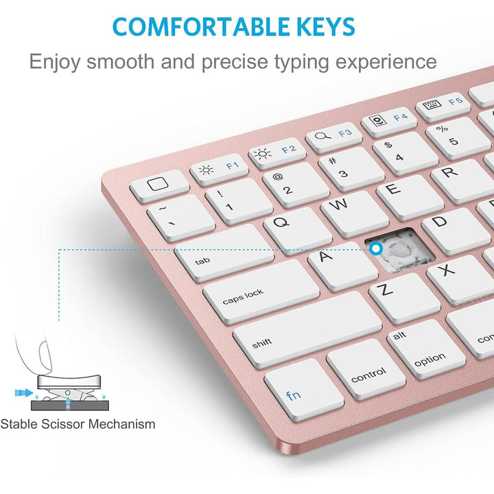 Pink Gold Bluetooth Keyboard - DOKUTRONIX