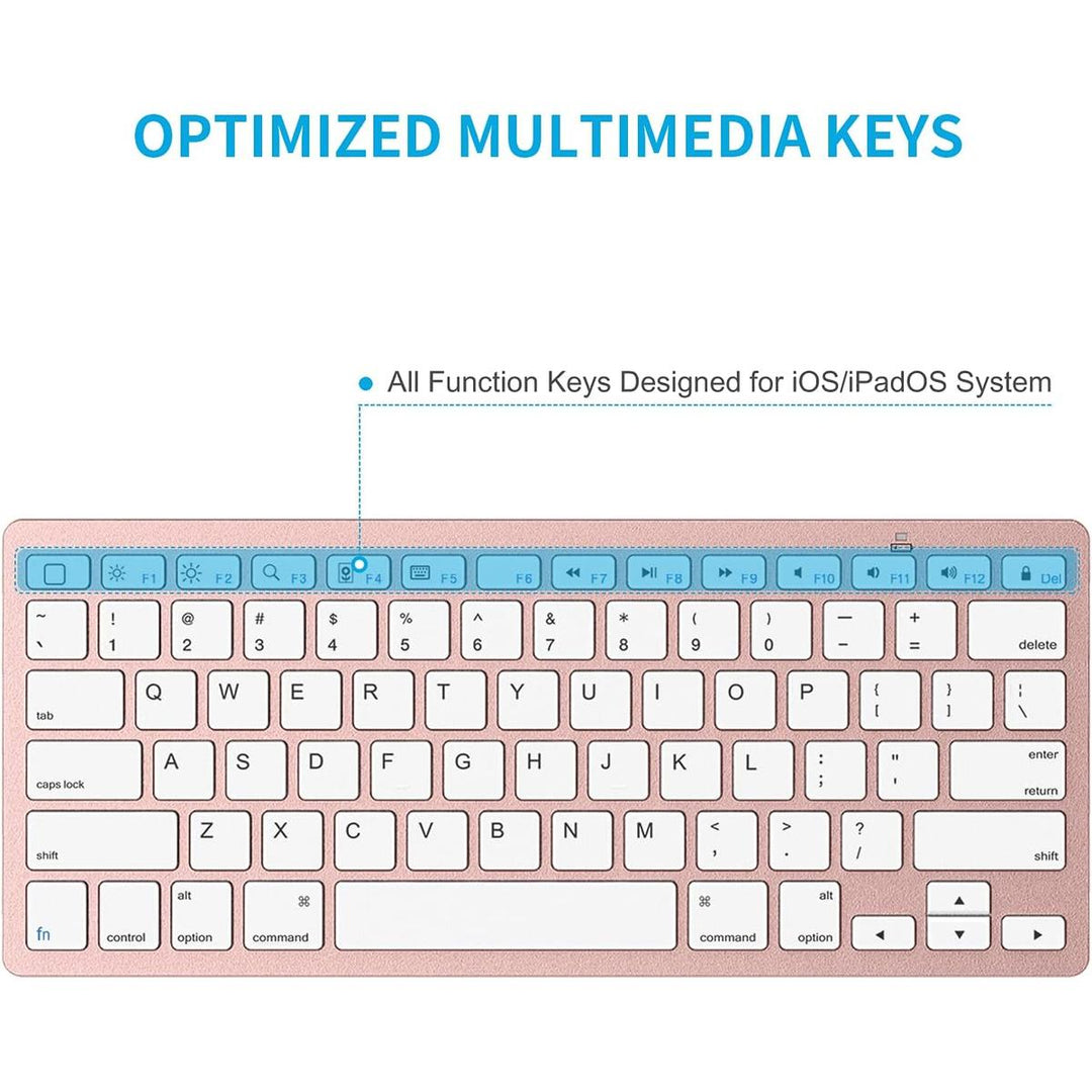 Pink Gold Bluetooth Keyboard - DOKUTRONIX