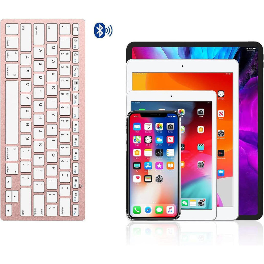 Pink Gold Bluetooth Keyboard - DOKUTRONIX