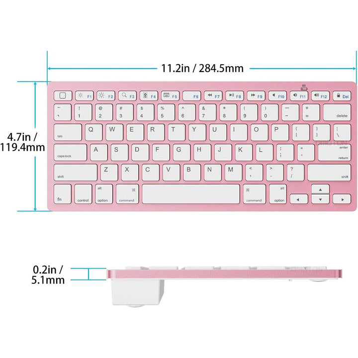 RoseGold Blūtooth Keyboard: Elegance Meets Function - DOKUTRONIX