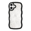Wavy Grip Phone Case for Iphone 16 - Black/Gold Glitter