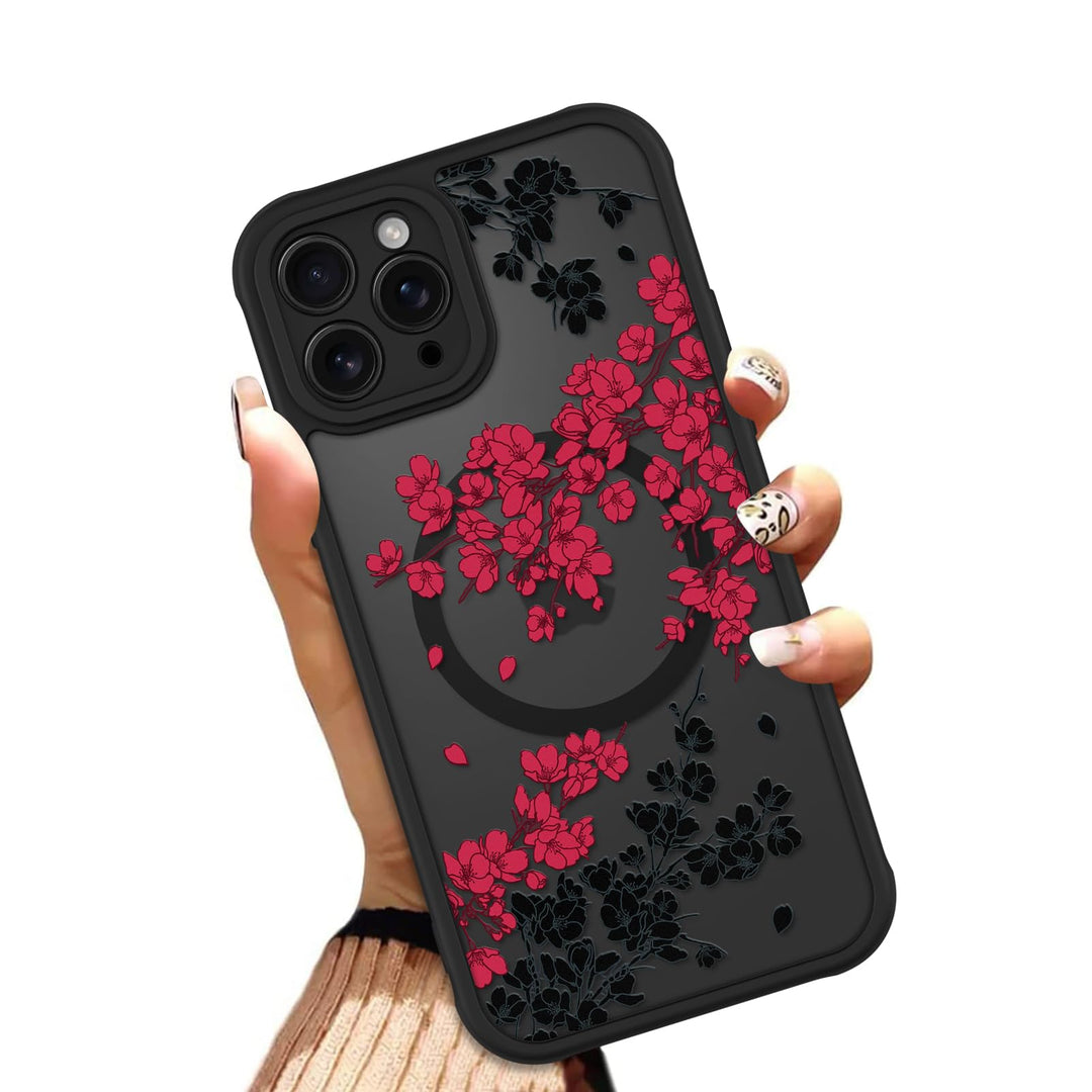 Floral MagSafe Phone Case - White - DOKUTRONIX