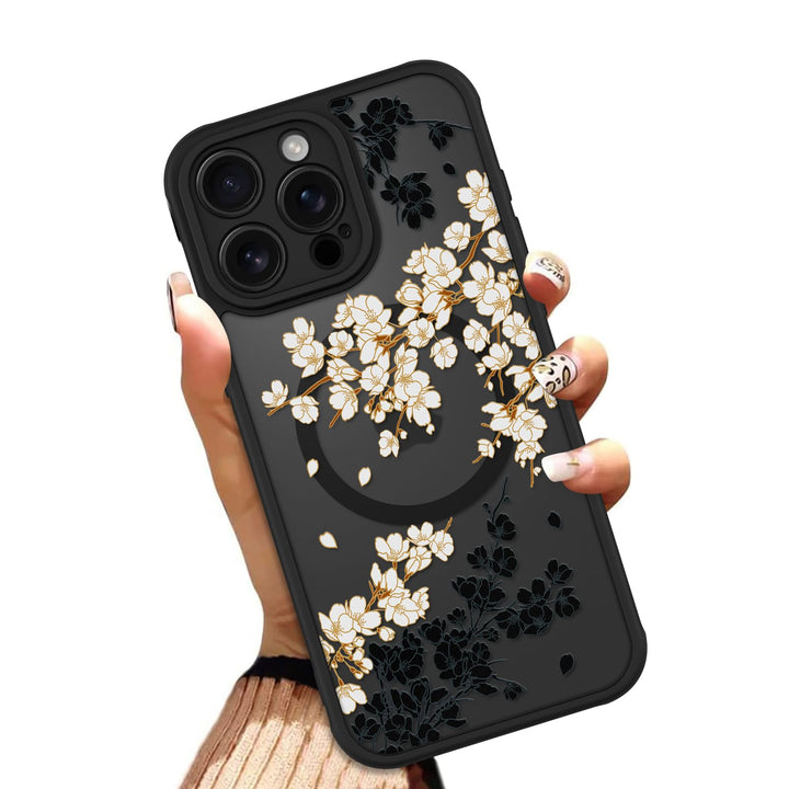 Floral MagSafe Phone Case - White - DOKUTRONIX
