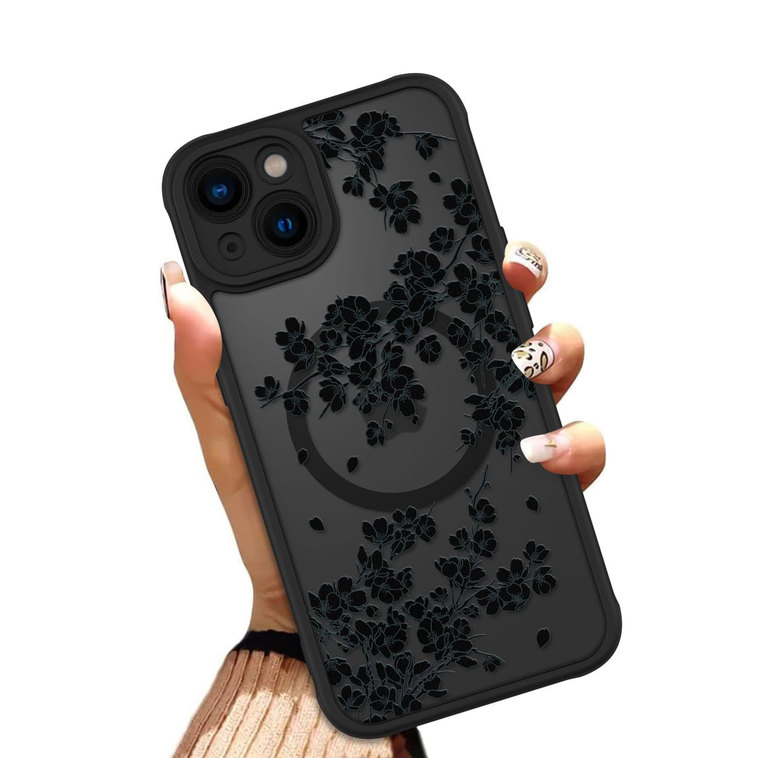 Floral MagSafe Phone Case - White - DOKUTRONIX