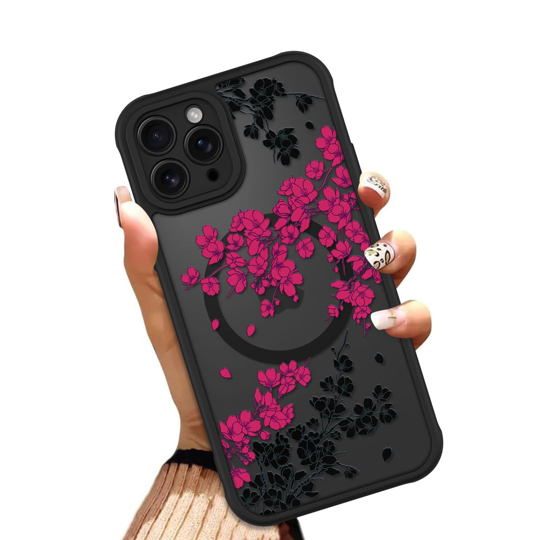 Floral MagSafe Phone Case - White - DOKUTRONIX