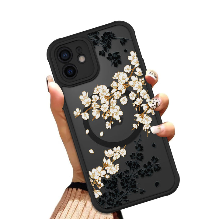 Floral MagSafe Phone Case - White - DOKUTRONIX