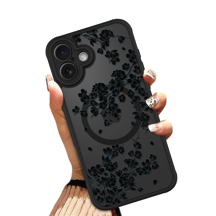 Floral MagSafe Phone Case - White - DOKUTRONIX